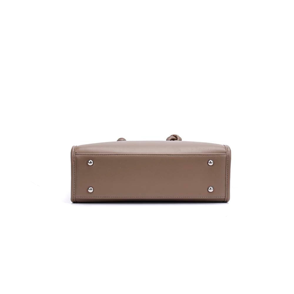 Bolsa Tote Santa Lolla Taupe Grande Alça Nó