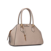 Bolsa Tote Santa Lolla Taupe Texturizada Alça Tiracolo