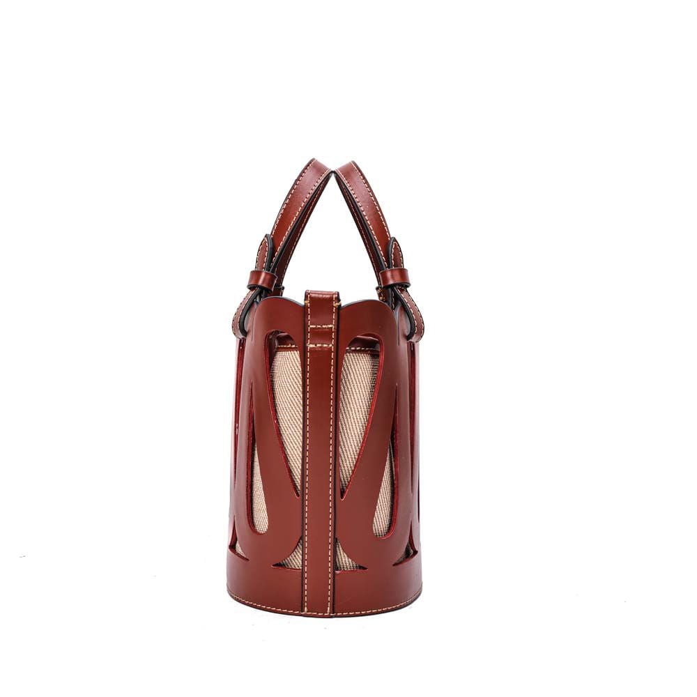 Bolsa Tote Santa Lolla Terracota Recortes Vazados