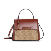 Bolsa Tote Santa Lolla Tramada Caramelo Alça Transversal