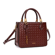 Bolsa Tote Santa Lolla Vinho Tressê Alça Tiracolo