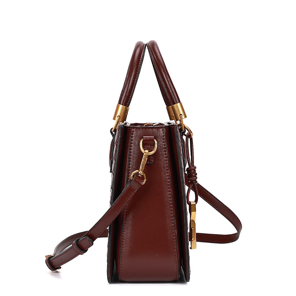 Bolsa Tote Santa Lolla Vinho Tressê Alça Tiracolo