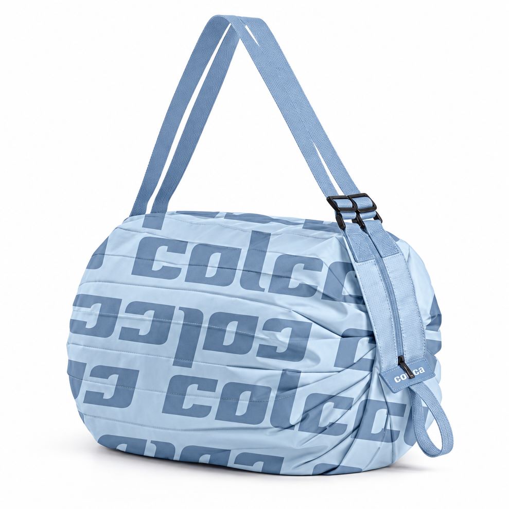 Bolsa Transversal Colcci Azul Nylon Estampada