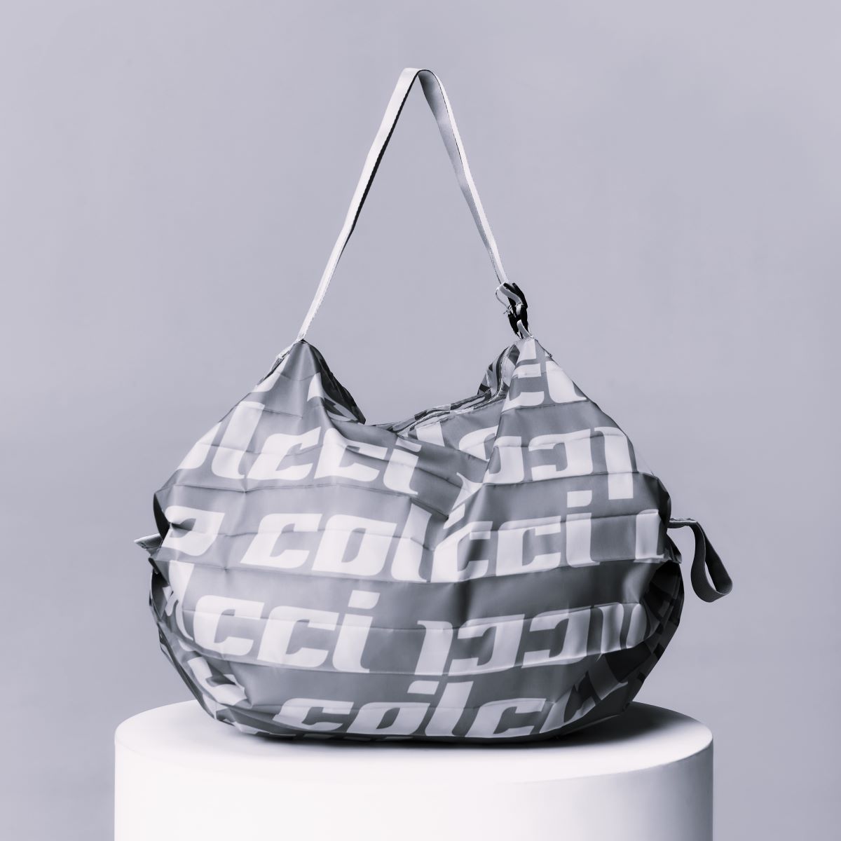 Bolsa Transversal Colcci Azul Nylon Estampada