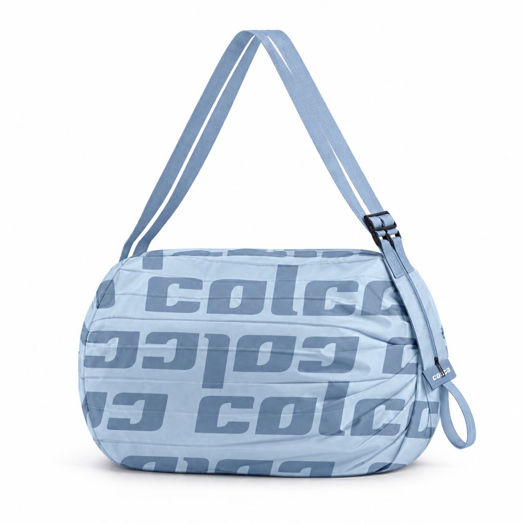 Bolsa Transversal Colcci Azul Nylon Estampada