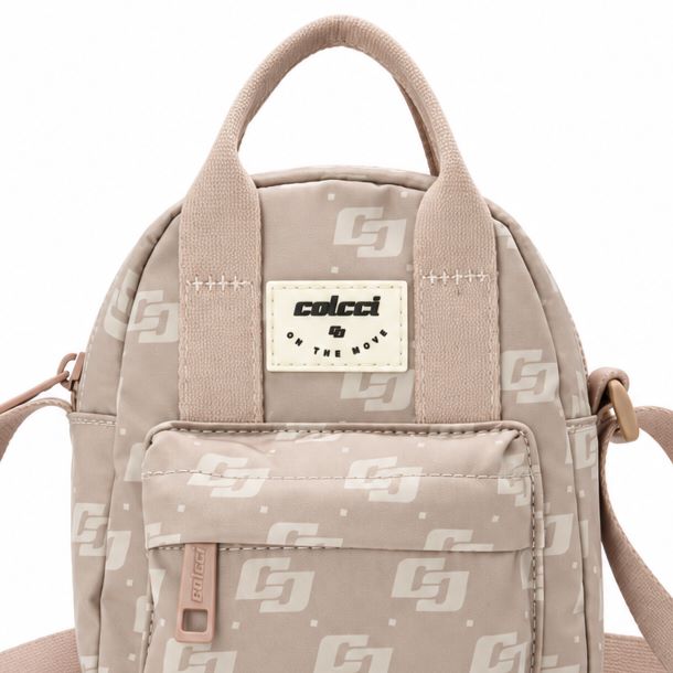 Bolsa Transversal Colcci Bege Monograma Bolso Frontal