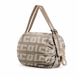 Bolsa Transversal Colcci Taupe Logo Alça Regulável