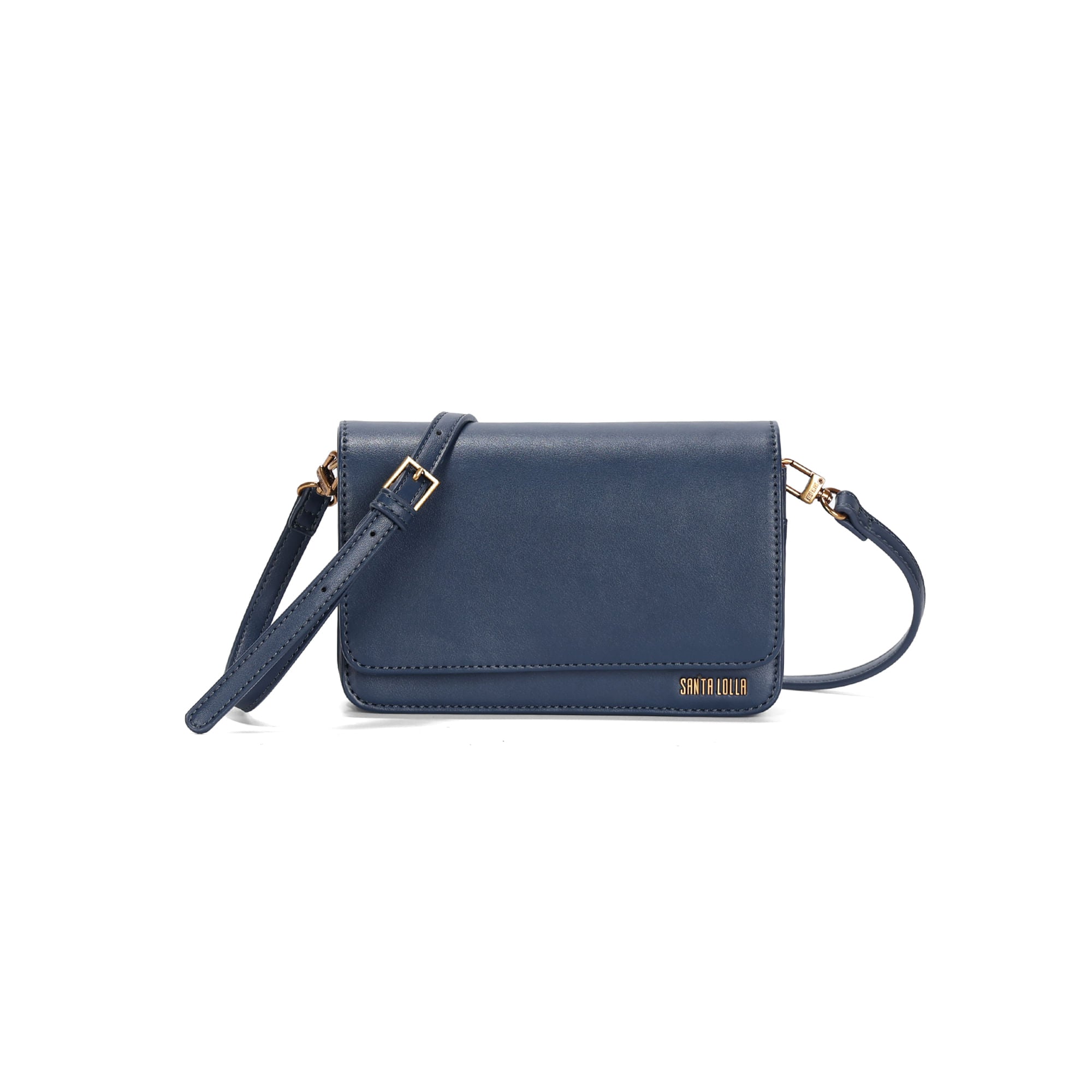 Bolsa Transversal Santa Lolla Azul Marinho Flap
