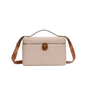 Bolsa Transversal Santa Lolla Bege Canvas Alças Duplas