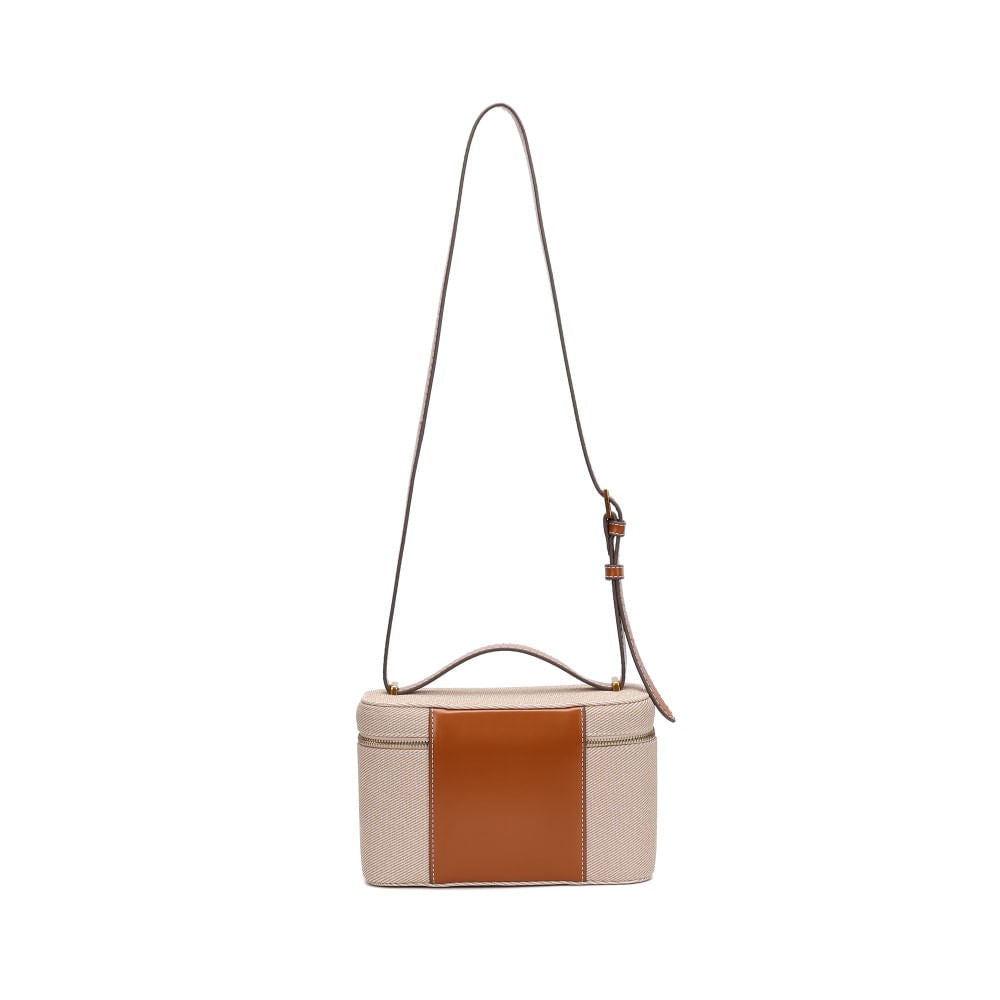 Bolsa Transversal Santa Lolla Bege Canvas Alças Duplas