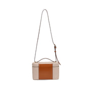 Bolsa Transversal Santa Lolla Bege Canvas Alças Duplas