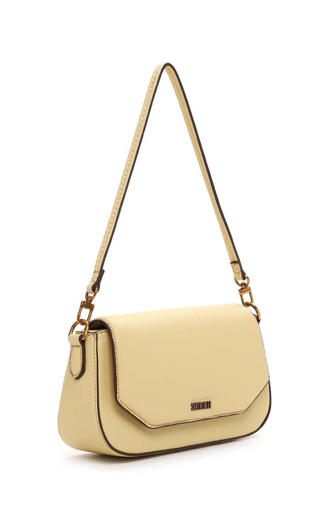 Bolsa Transversal Santa Lolla Bege Contorno Marrom