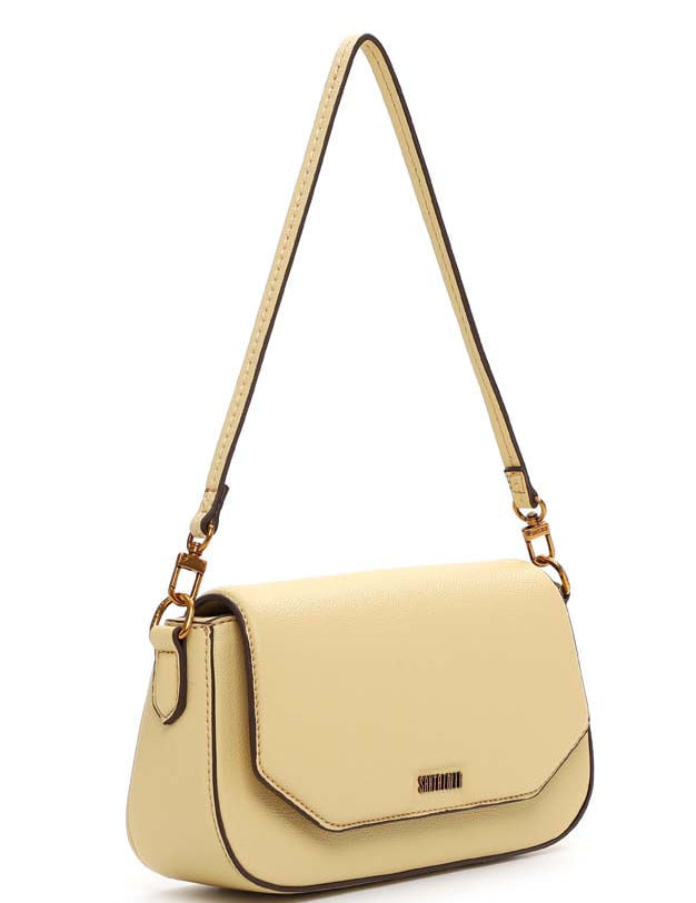 Bolsa Transversal Santa Lolla Bege Contorno Marrom