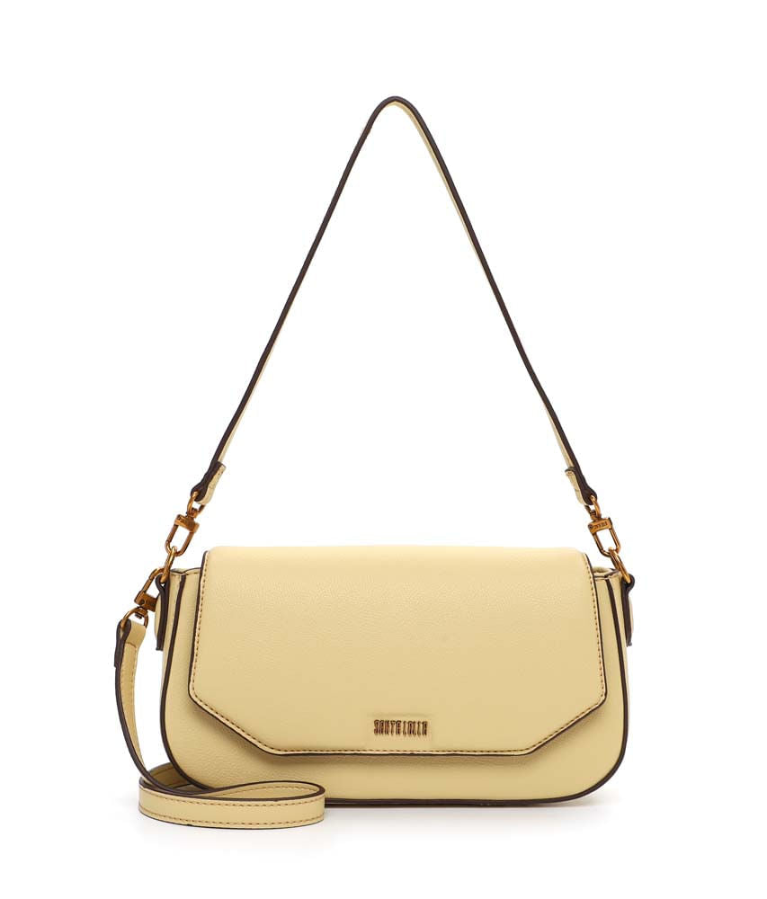 Bolsa Transversal Santa Lolla Bege Contorno Marrom