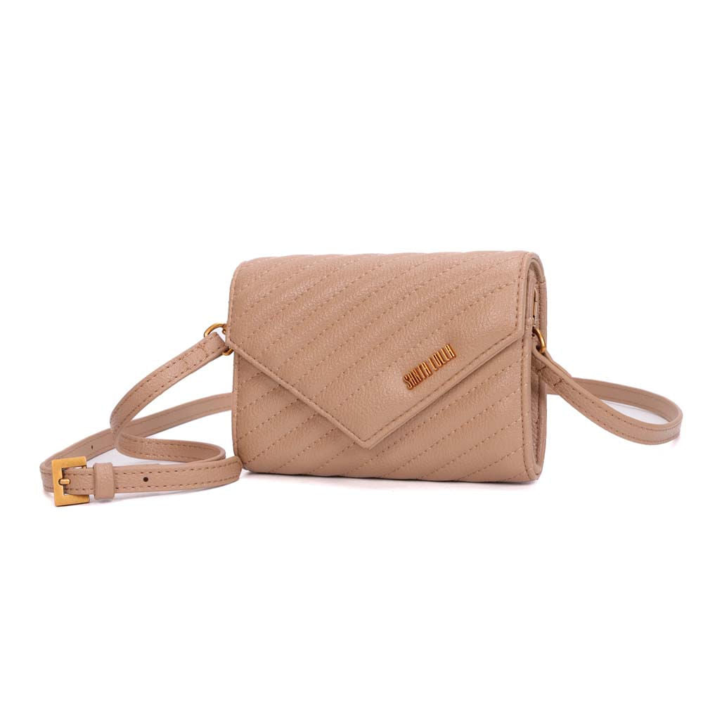Bolsa Transversal Santa Lolla Bege Matelassê Aba
