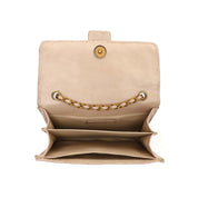Bolsa Transversal Santa Lolla Bege Matelassê Corrente