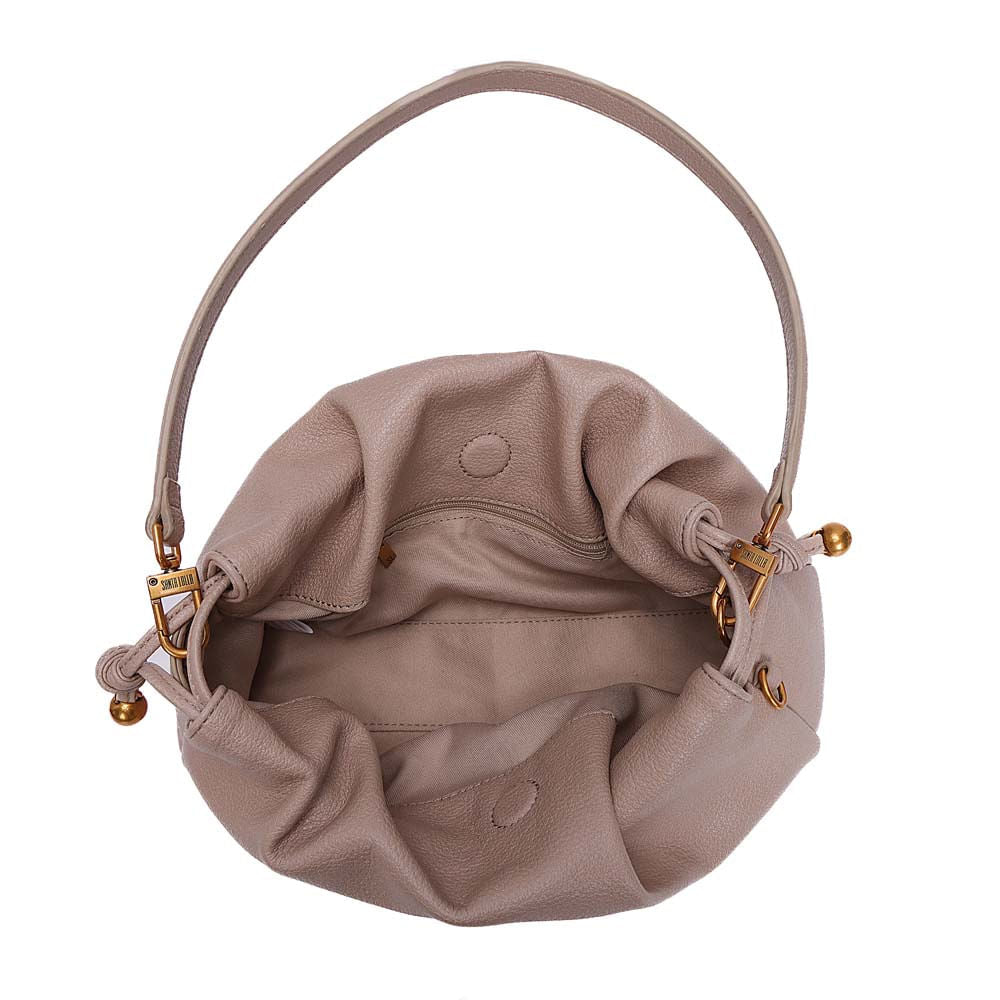 Bolsa Transversal Santa Lolla Bege Texturizada