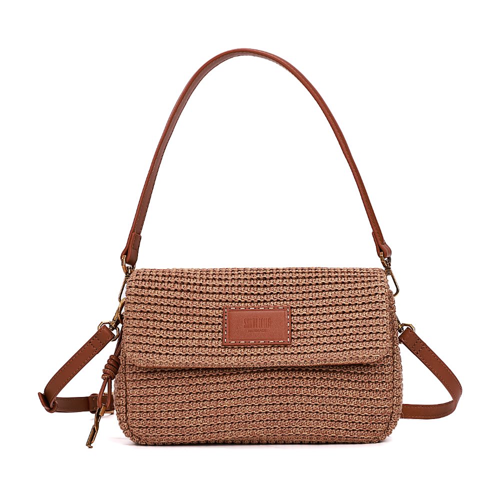 Bolsa Transversal Santa Lolla Bege Tramada