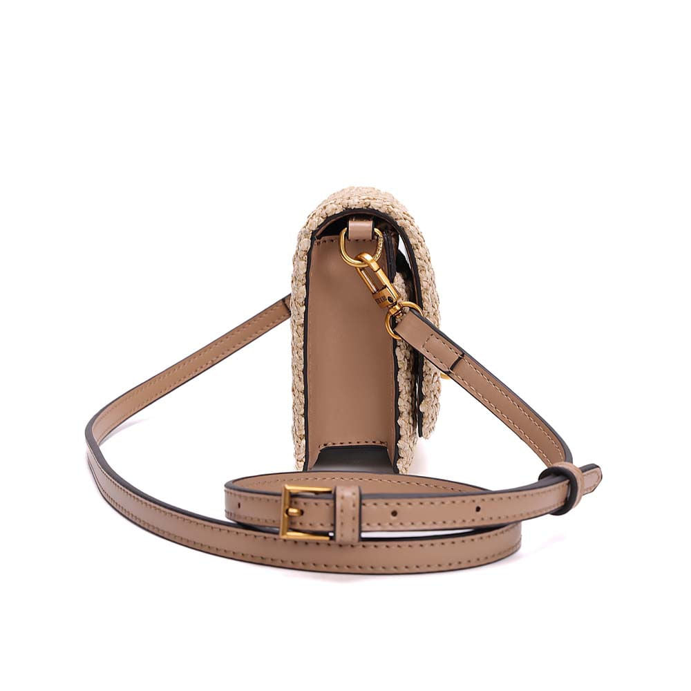 Bolsa Transversal Santa Lolla Bege Tramada
