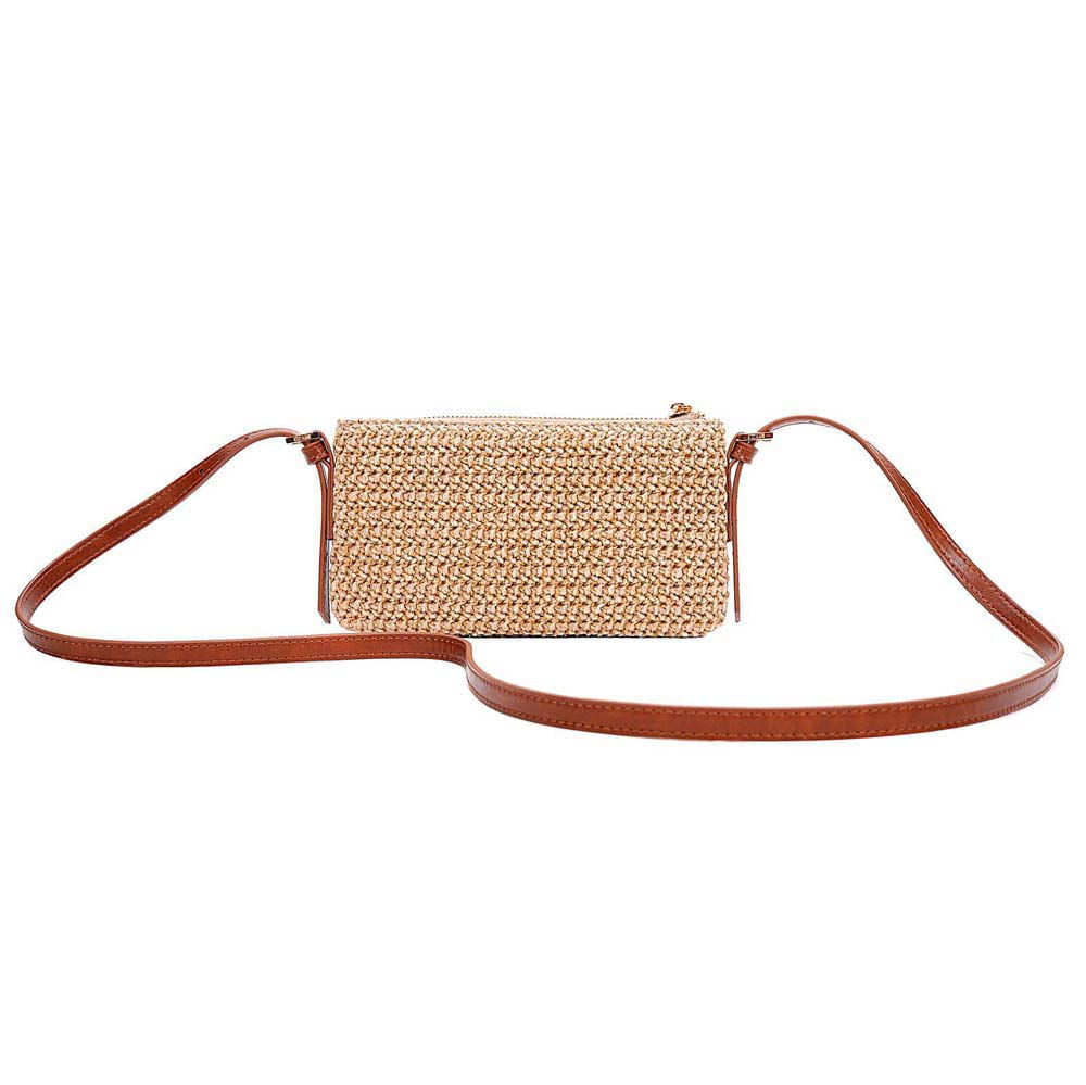 Bolsa Transversal Santa Lolla Bege Tramada Pequena