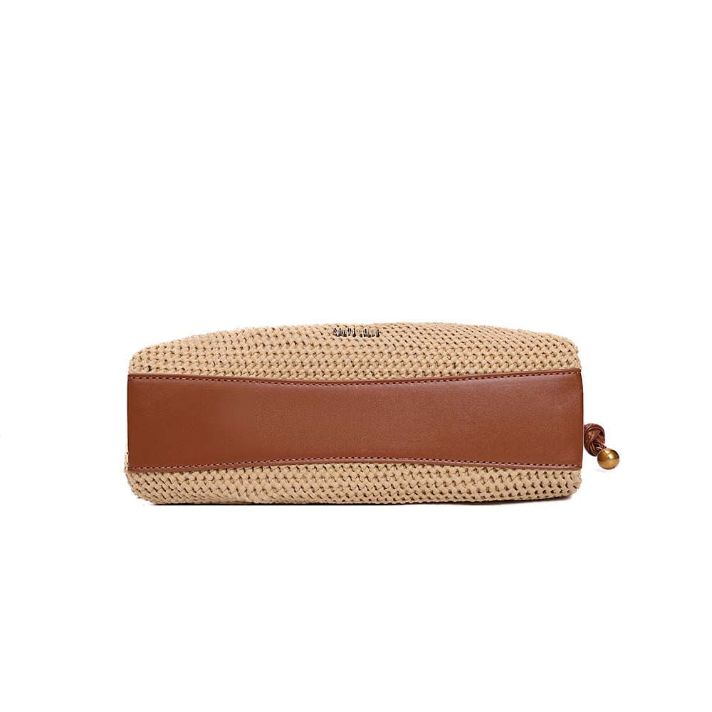 Bolsa Transversal Santa Lolla Bege Tramada Pequena