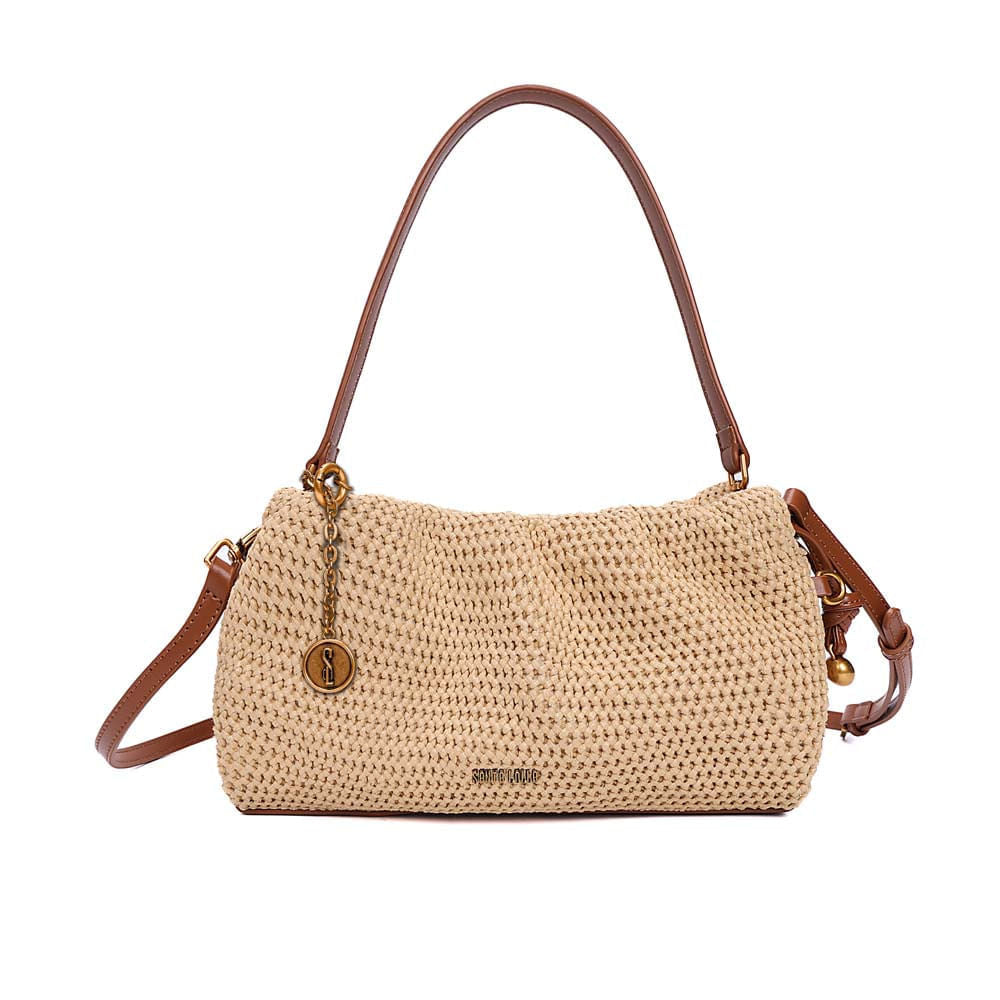 Bolsa Transversal Santa Lolla Bege Tramada Pequena