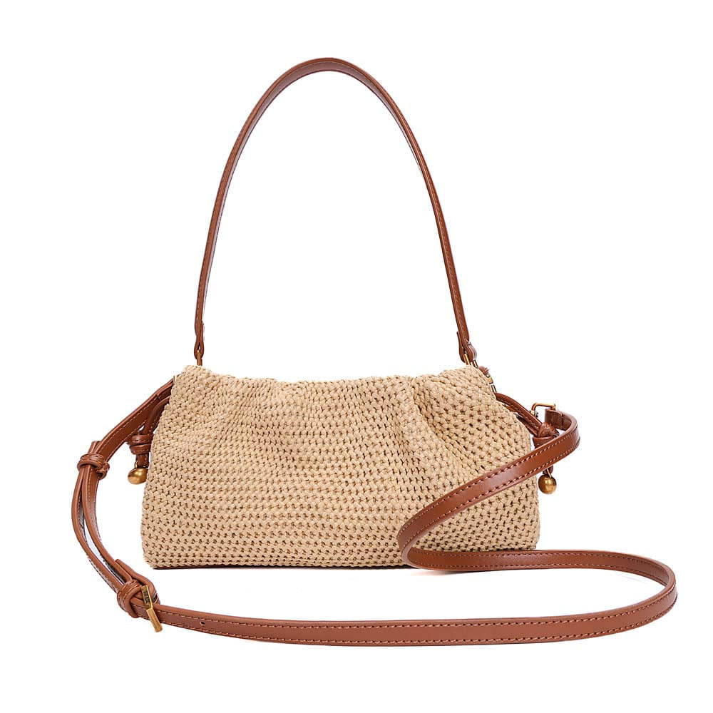Bolsa Transversal Santa Lolla Bege Tramada Pequena