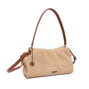 Bolsa Transversal Santa Lolla Bege Tramada Pequena
