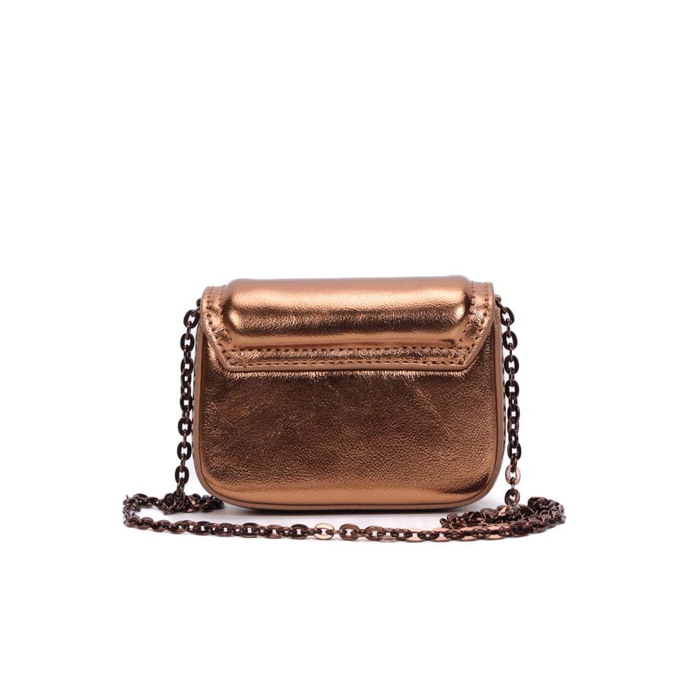 Bolsa Transversal Santa Lolla Bronze Alça Corrente