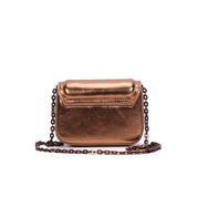 Bolsa Transversal Santa Lolla Bronze Alça Corrente