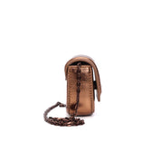 Bolsa Transversal Santa Lolla Bronze Alça Corrente