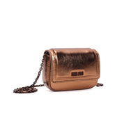Bolsa Transversal Santa Lolla Bronze Alça Corrente