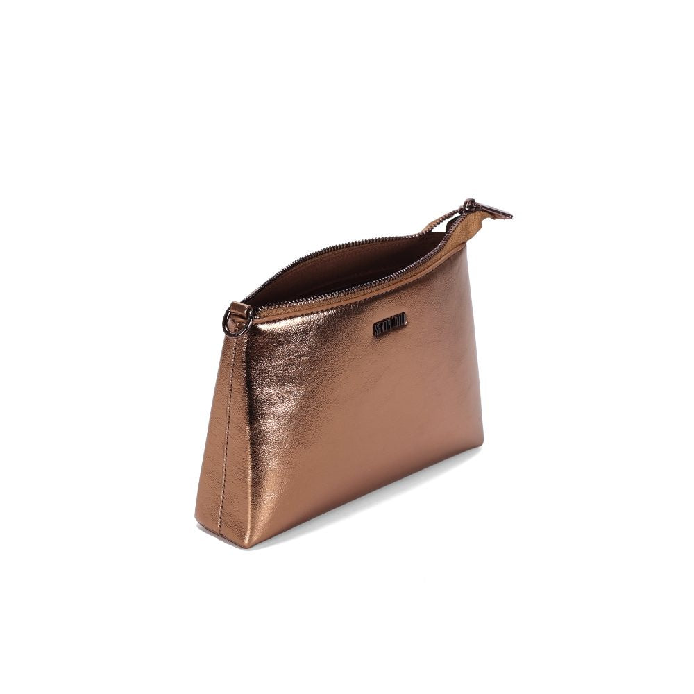 Bolsa Transversal Santa Lolla Bronze Metalizada Pequena