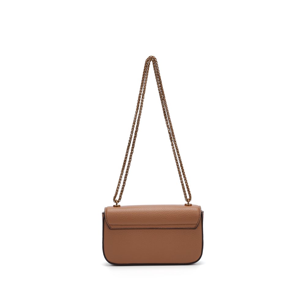 Bolsa Transversal Santa Lolla Caramelo Alça Corrente