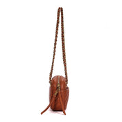 Bolsa Transversal Santa Lolla Caramelo Alça Corrente