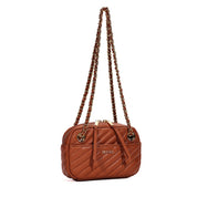 Bolsa Transversal Santa Lolla Caramelo Alça Corrente