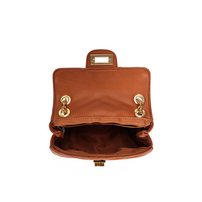 Bolsa Transversal Santa Lolla Caramelo Alça Correntes