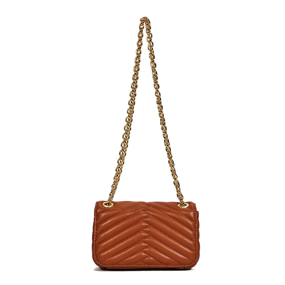 Bolsa Transversal Santa Lolla Caramelo Alça Correntes