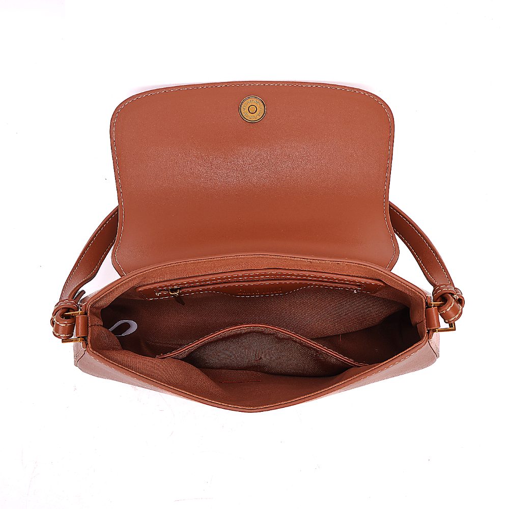 Bolsa Transversal Santa Lolla Caramelo Alça Dupla