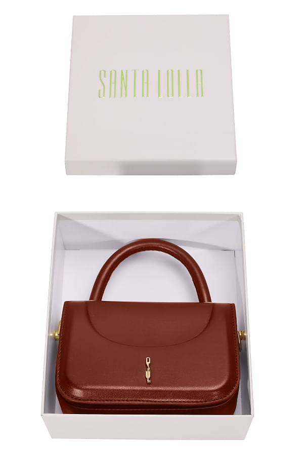 Bolsa Transversal Santa Lolla Caramelo Com Caixa