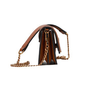 Bolsa Transversal Santa Lolla Caramelo Corrente Dourada