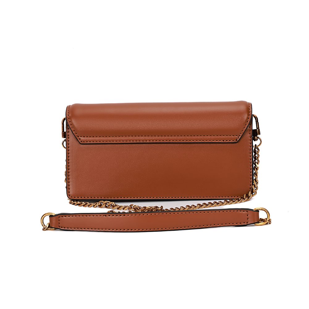 Bolsa Transversal Santa Lolla Caramelo Corrente Dourada