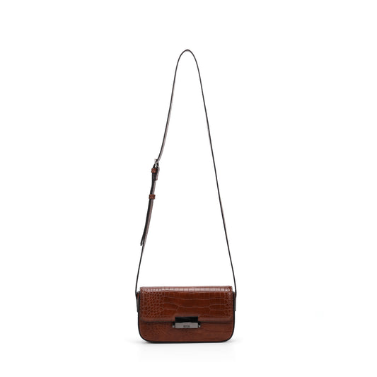 Bolsa Transversal Santa Lolla Caramelo Croco
