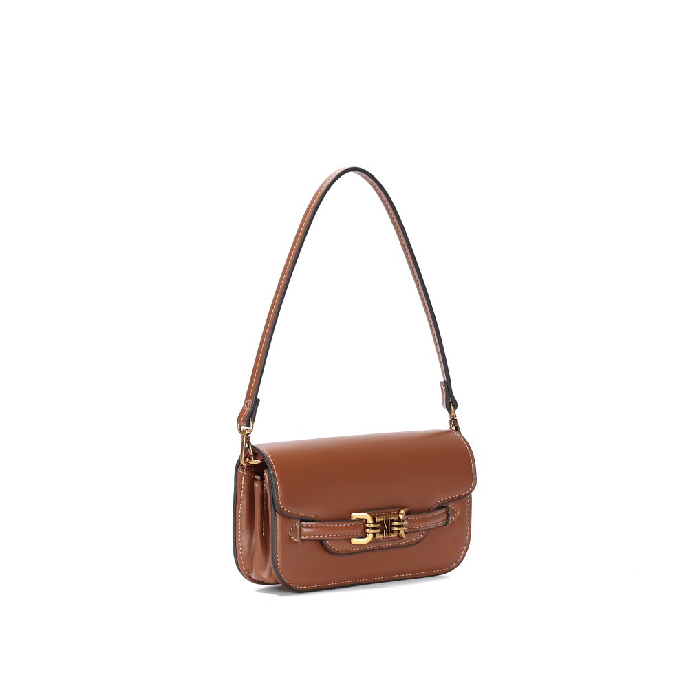 Bolsa Transversal Santa Lolla Caramelo Fecho Dourado