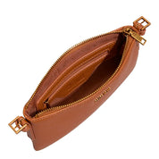 Bolsa Transversal Santa Lolla Caramelo Floater Zíper Dourado