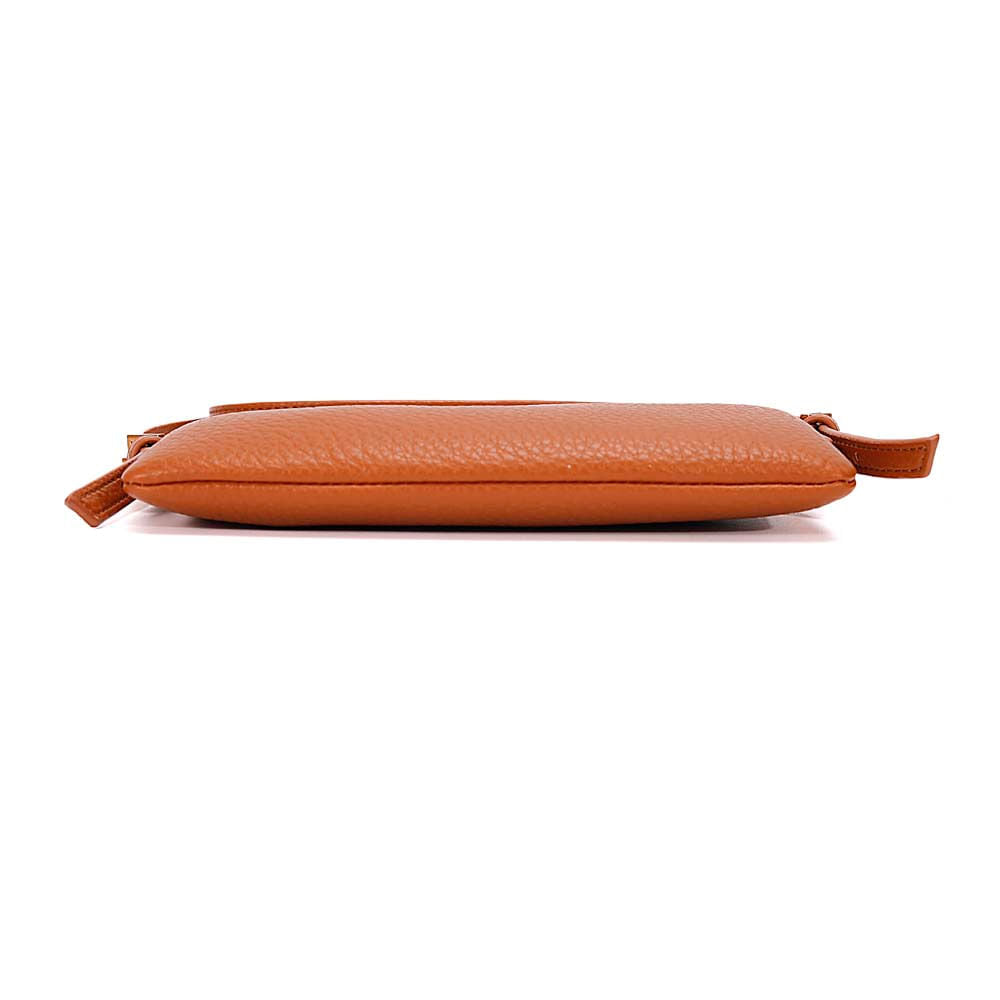 Bolsa Transversal Santa Lolla Caramelo Floater Zíper Dourado