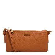 Bolsa Transversal Santa Lolla Caramelo Floater Zíper Dourado