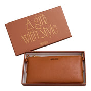 Bolsa Transversal Santa Lolla Caramelo Floater Zíper Dourado