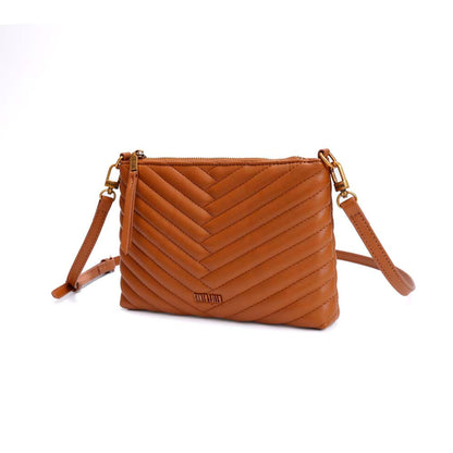 Bolsa Transversal Santa Lolla Caramelo Matelassê