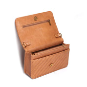Bolsa Transversal Santa Lolla Caramelo Matelassê